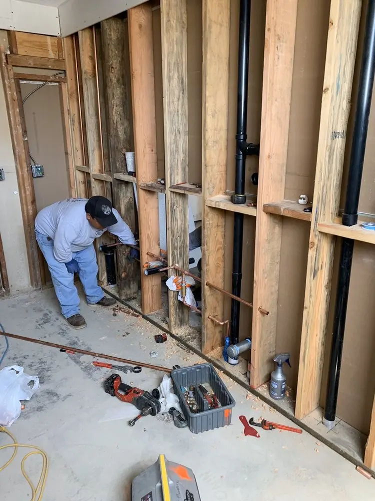 Commercial rough-in plumbing for Trenchless Sewer Repair in Fresno